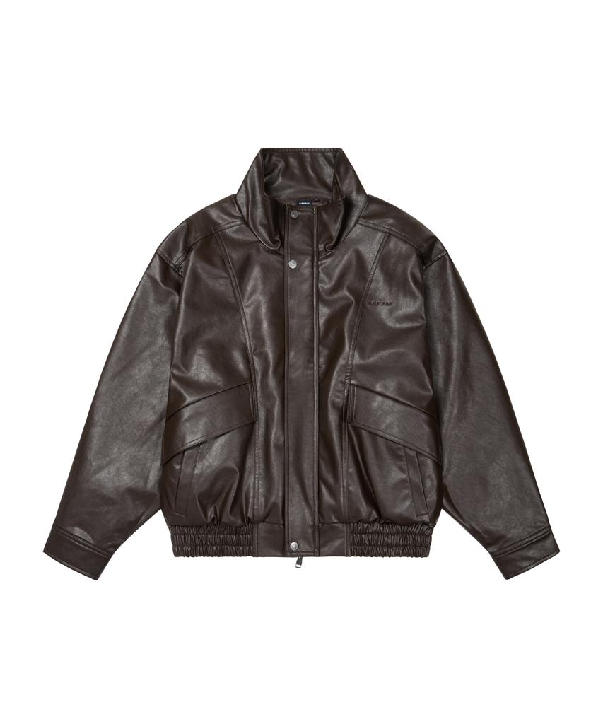 Aakam Dad Leather Jacket (Brown)