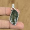 Anniversary Gift For Her Natural Black Rutile Gemstone Pendant 925 Silver