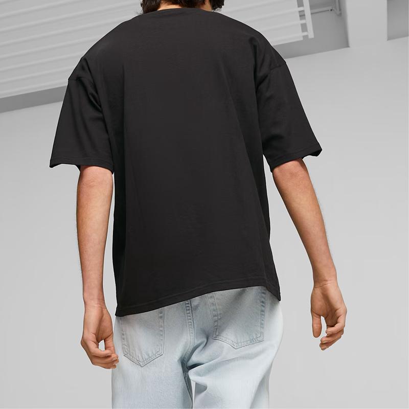 Puma Men' T-Shirt Black Crew-Neck 621315 01