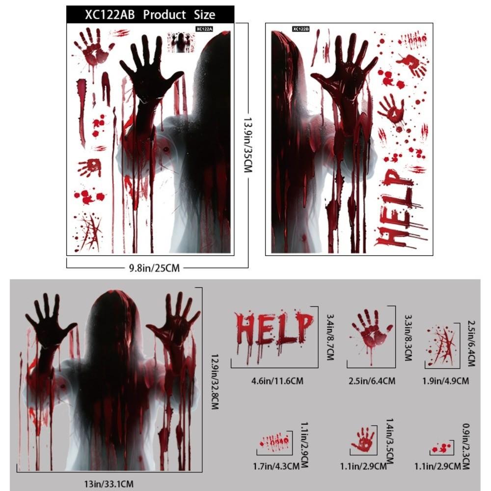 Ghost Claws Scary Ghost Window Sticker Spooky Party Door Stickers Party Supplies