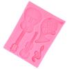 Guitar Shape Silicone Mold Chocolate Fondant Cake Decoration Mold for Home Bakery Kitchen