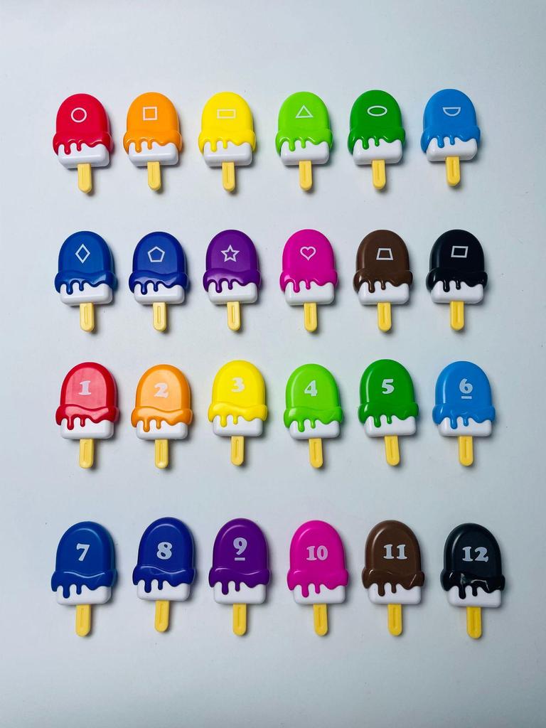 Монтессори Игрушка для сопоставления слов и цветов «Эскимо» для раннего развития