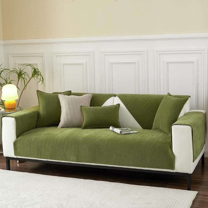 Универсальный чехол для дивана, полотенце, ткань синель, сплошной цвет, подушка для дивана для гостиной, нескользящая подушка для дивана, подлокотник, чехол на спинку