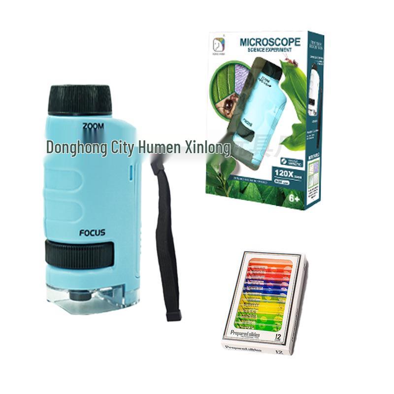 Портативный HD микроскоп для детей - Образовательная научная игрушка для экспериментов на открытом воздухе