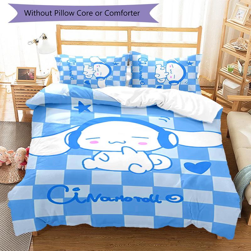 3pcs Sanrio Cinnamoroll1 pattern bedding set duvet cover set includes duvet cover &pillowcases, perfect all season bedroom decoration & gift