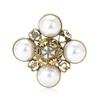 Винтажная брошь из сплава в стиле барокко с жемчугом, модная брошь для дамской одежды, украшение для корсажа