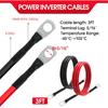 8 AWG Battery Cable 8 Gauge Power Inverter Cables with 5/16 Inch Lugs Both Ends for Solar Boat Marine RV Car 2 Pack (3FT)