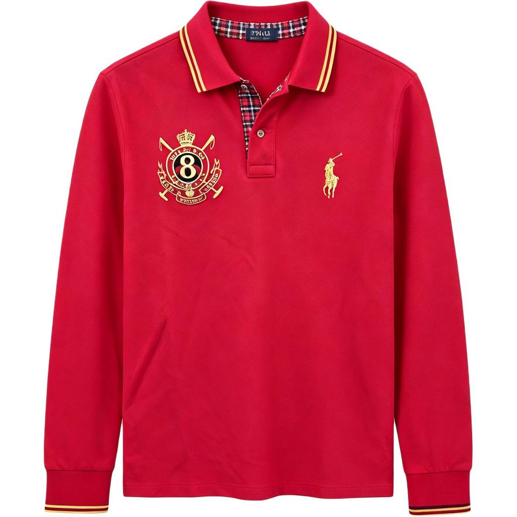 Polo Ralph Lauren Весна-Лето 26 Вышитый Логотип-Пони Хлопковая Лонгслив Поло Классическая Версия Мужские топы 710734490-002