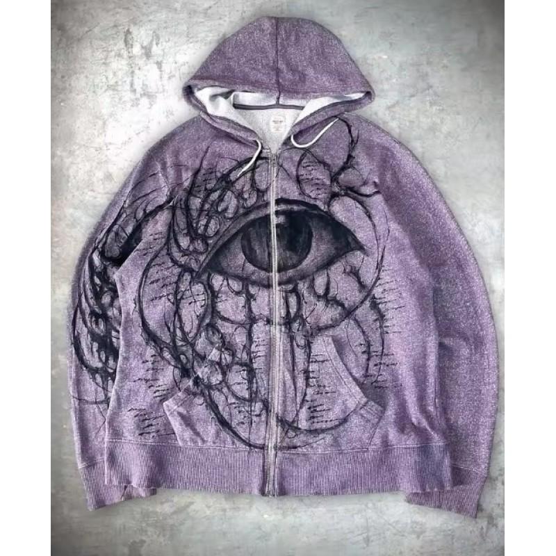 Y2K Graphic Print Hoodie Long Sleeve Pullover Retro Streetwear Teens