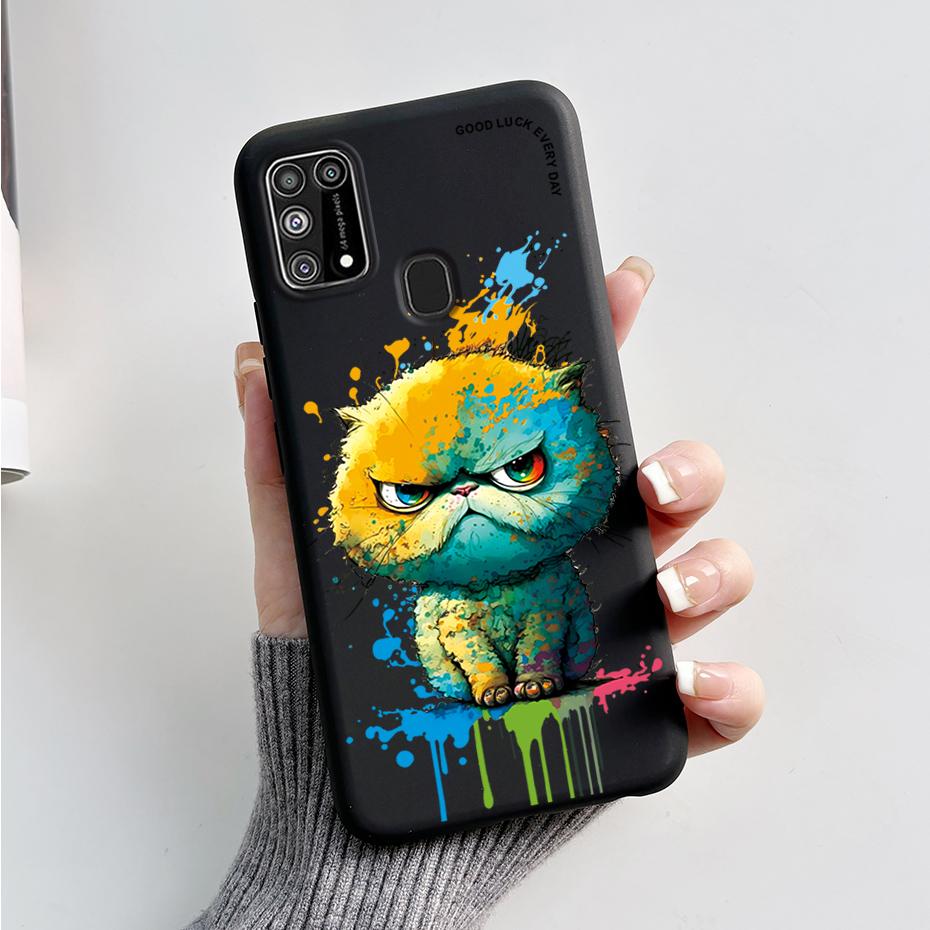 Силиконовый чехол для Samsung M31 M 31 Чехол Милый Кролик Панда Ударопрочный чехол для телефона для Samsung Galaxy M31s M31 s M315F M317F Etui