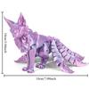 Фигурки девятихвостой лисы, напечатанные на 3D-принтере, Подвижные фигурки лисы, Миниатюрные фигурки лисы с гибкими суставами, Домашний декор, Поделки