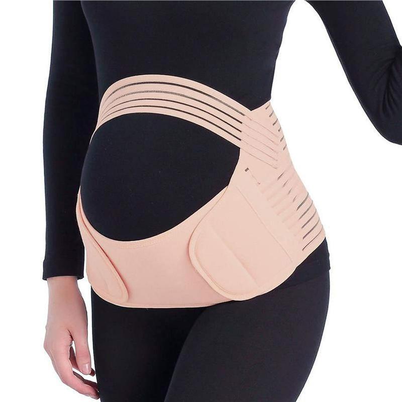 Adjustable Maternity Belly Support Belt with Shoulder Straps, Breathable Pregnancy Abdomen Support Band for Relieving Waist Back Pressure