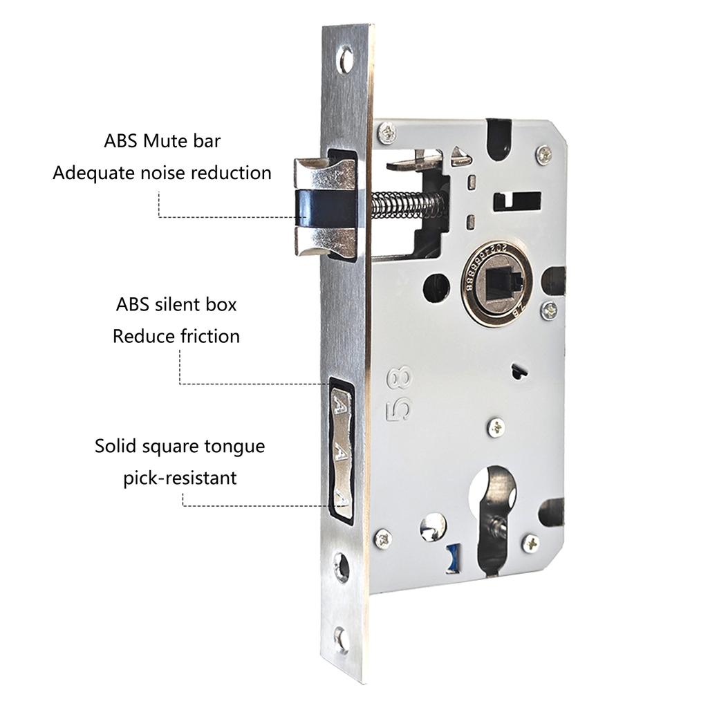 1 Set Zinc Alloy Door Handle Lock Modern Door Handles Home Security Lock Set for Home Renovation & Security Enhancement