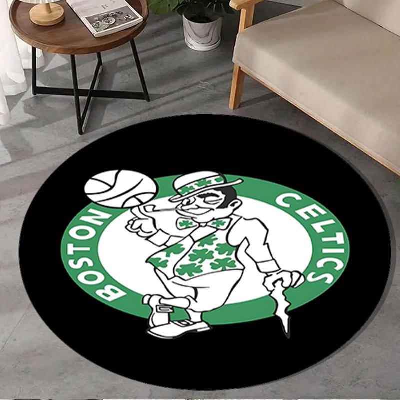 Boston Sports Icons Round Rug for Livingroom,Bedroom, Palyroom, Chair Rug, Area rug, Circle Carpet, Large Size Fan Christmas gift