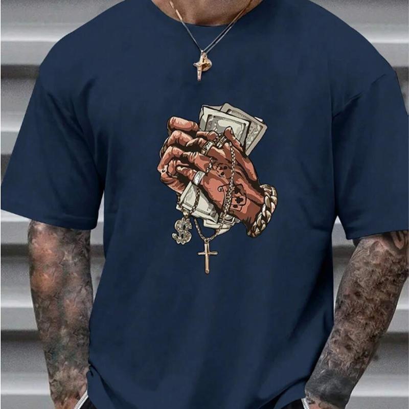 Новая летняя мужская модная футболка с принтом Rich People, мужская футболка, топ