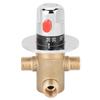G1/2in 3 Way Brass Thermostatic Mixing Valve Faucet Temperature Mixer Control Valve Home Bathroom