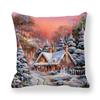 Рождественское украшение, чехол для подушки с принтом Санта-Клауса и снеговика для дома, гостиной, украшения дивана, наволочка 45x45 см