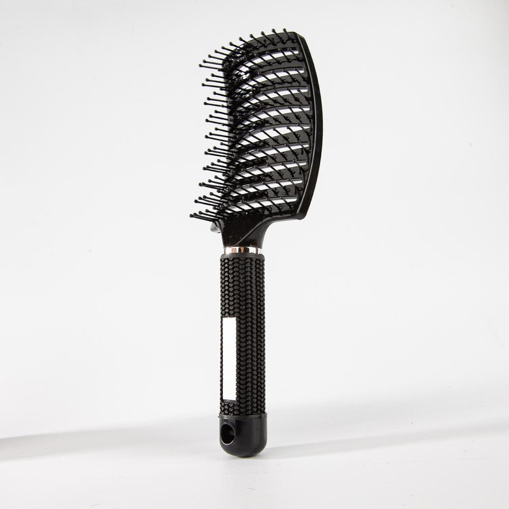 Flexible Anti-Static Hairbrush Scalp Massage Comb Brush Custom LOGO Blow-Drying Hair Styling Curved Detangling Vent Hair Brush