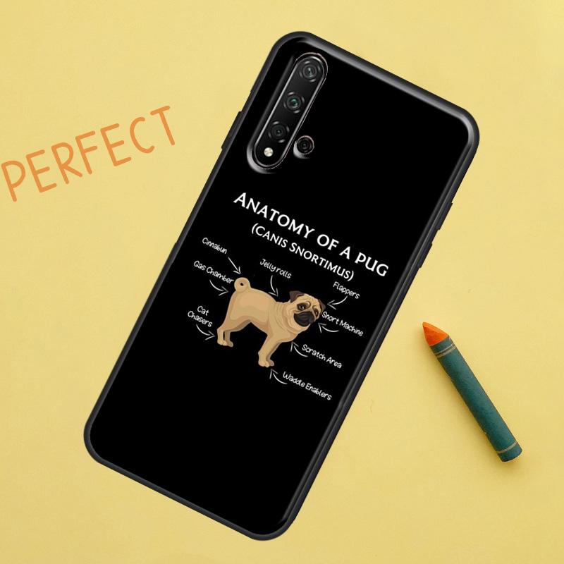 Милый чехол с изображением мопса для Huawei Nova 10 9 SE 5T Y90 Y70 Y60 Y61 Nova 3i 7i 8i 11i P20 P40 P30 Lite P60 Pro