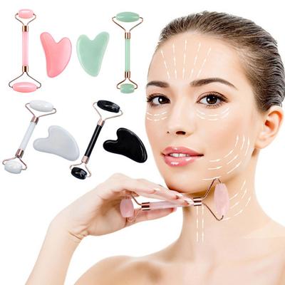 Набор роликов для массажа лица, инструмент для соскабливания кожи лица, шеи, глаз, инструмент для красоты, уменьшения отеков, устранения мелких морщин, оздоровительный ролик