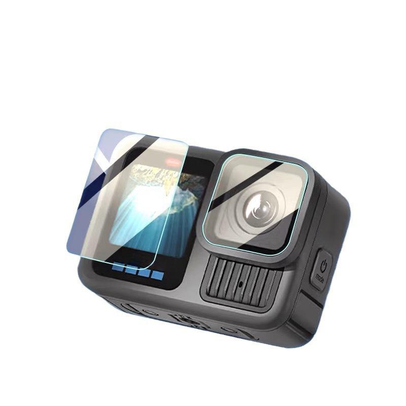 Для Gopro 13 черные аксессуары протектор экрана закаленное стекло ультра прозрачный ЖК-дисплей HD объектив защитный комплект комплект для Go Pro Hero 13