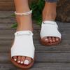 Fashion Summer New Flat Sandals Women Fashion Round Head Open Toe Braided with Soft Sole Anti-slip Wear-resistant Slippers