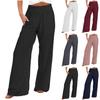 Women's High Waist Wide Leg Pants Elastic Back Business Casual Trousers Long Work Pants