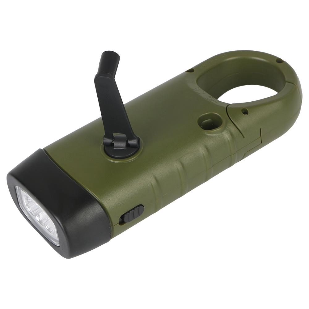 Emergency Hand Crank Dynamo Solar Flashlight Rechargeable Portable For Fishing Boating Hiking LED Flashlight