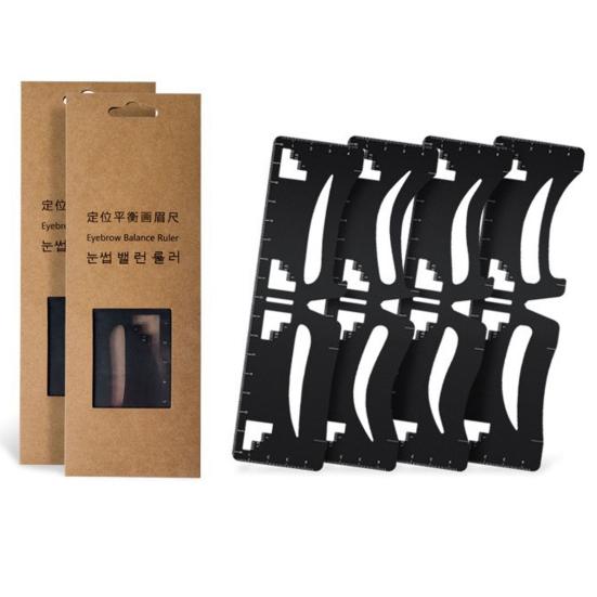 Измерительный инструмент с трехточечным позиционированием, профессиональная измерительная линейка для микроблейдинга из нержавеющей стали, бровей