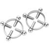 YiZYiF 1 Pair Non-Piercing Nipple Ring Shield Adjustable Surgical Steel Screw Clip On Body Piercing Rings Faux Jewelry