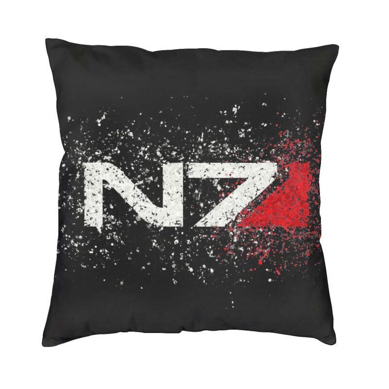 Mass Effect N7 Armor Pillow Case 40X40Cm For Sofa Alliance Military Video Game Nordic Cushion Cover Velvet Pillowcase