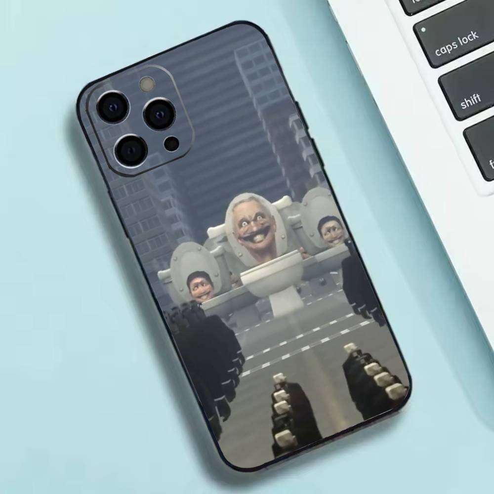 Пародия Мемы Skibidi Toilet Чехол для телефона Силиконовый Мягкий Для IPhone 17 16 15 14 13 12 11 X XR Plus Pro Max Plus