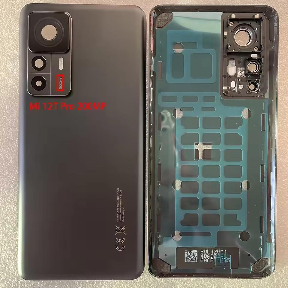 Для Xiaomi Mi 12T Pro Крышка аккумулятора Mi12T Задняя крышка корпуса с рамкой для камеры