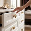 Brushed Chrome Gold Drawer Pull Handle Modern Minimalist Heart Shaped Knob  Wardrobe