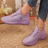 Весна новый фиолетовый fly-woven сетка дышащие одиночные туфли легкие мягкая подошва удобные модные кокосовые женские туфли