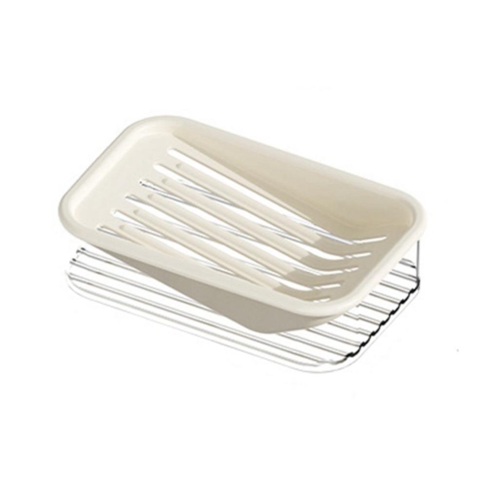 Durable Double-Layer Soap Box Plastic Slanted Drainage Soap Dish Waterproof Thickened Soap Storage Holder Bathroom