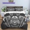 Viking warrior  Pattern Bedding Quilt Set Quilt Cover Pillowcase Home Decoration  Gift (1 * duvet cover + 2 * pillowcase, without core)