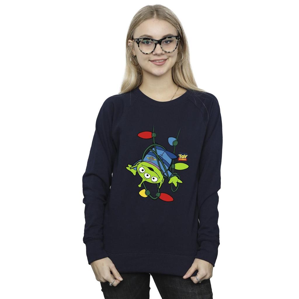 Disney Womens/Ladies Toy Story Christmas Lights Aliens Sweatshirt