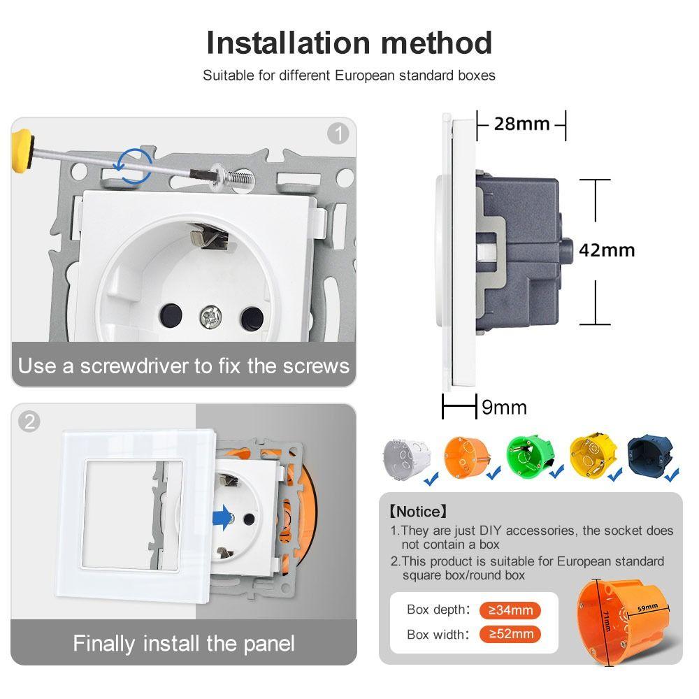 1Pcs Dual USB Fast Charge Modular Sockets And Switches for EU Standard Wall Mount DIY