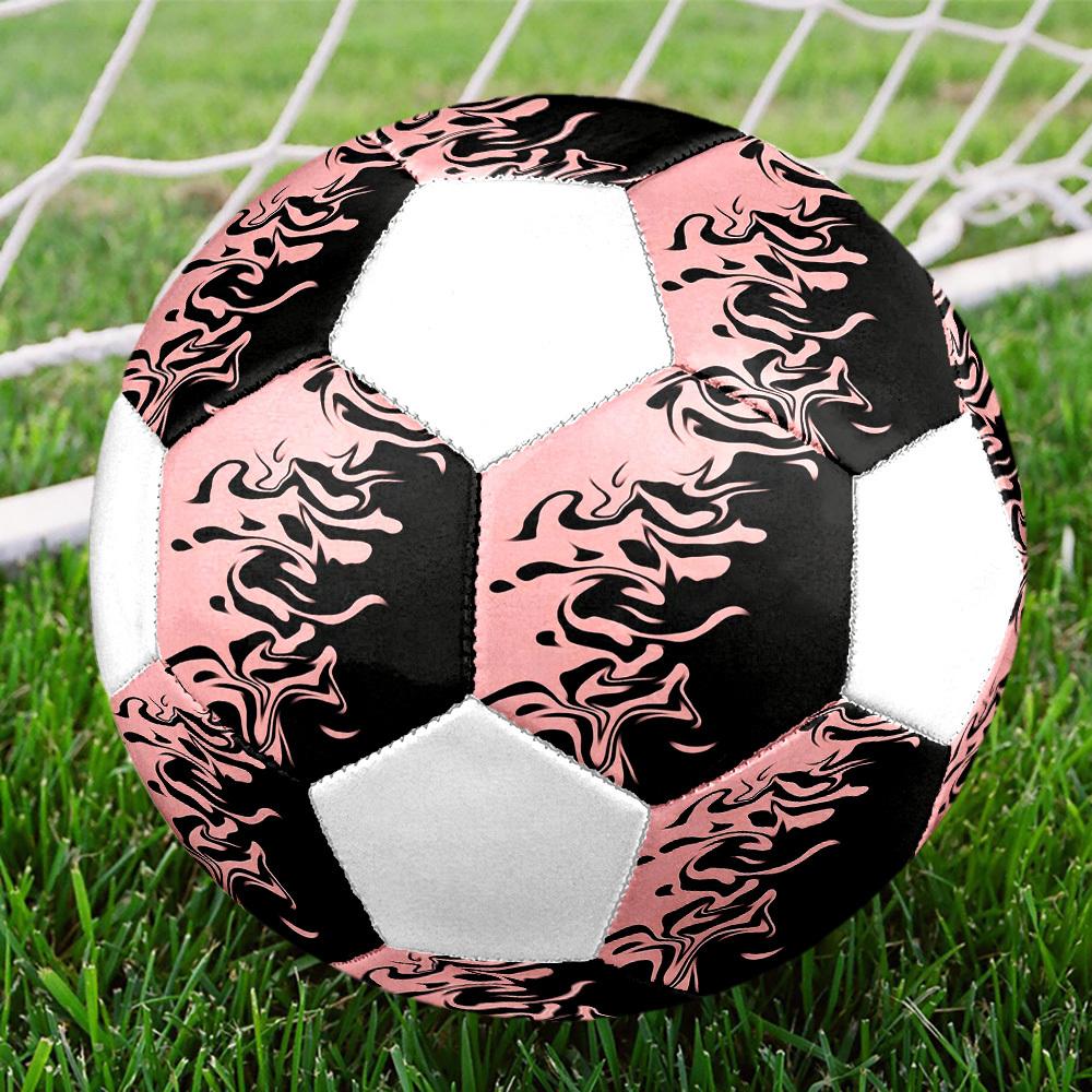 1pc Abstract Lines Lightweight PVC Training Soccer Ball, Size 5, Suitable for Indoor and Outdoor TrainingGift y60381
