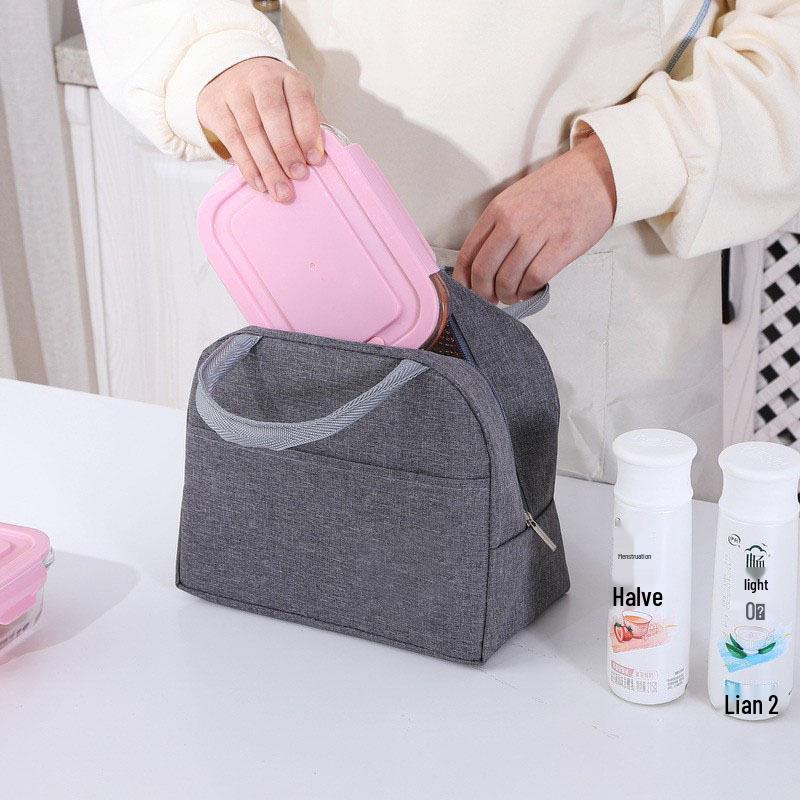 Large Capacity Insulated Lunch Tote - Durable Aluminum Foil Bento Bag for Office Workers