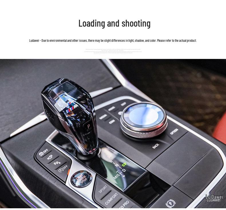 Compatible for BMW 5 Series: Crystal Gear Shift and Rotary Knob for 525li, 530li, 535le Models.