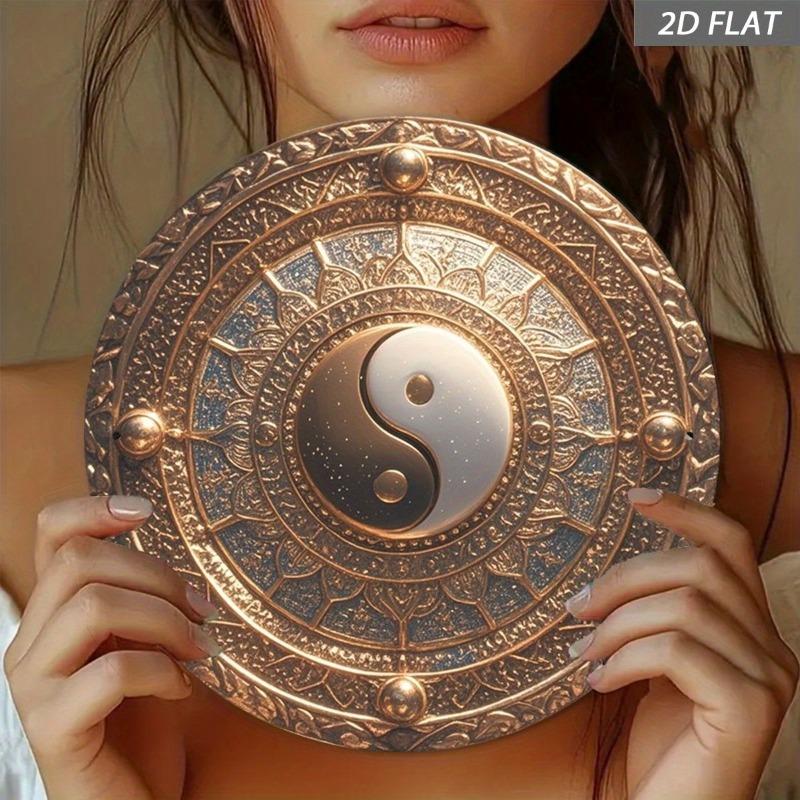 Металлическое настенное искусство Инь-Ян для дома, гостиной, пространства для медитации