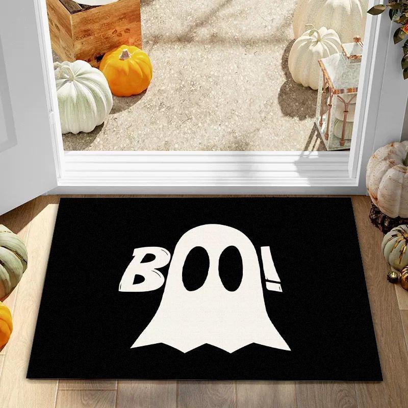 minimalist Halloween doormat, anti slip and absorbent carpet, washable and stain resistant floor mat for home decoration