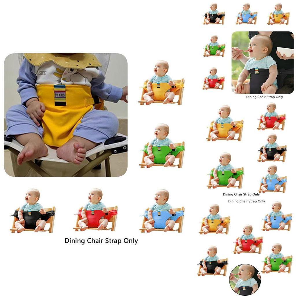 Складной детский безопасный стульчик для кормления с портативным дизайном и полиэстеровой тканью ярких цветов