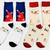 Рождественские носки Женские рождественские носки Интересные Санта-Клаус Снежинка Лось Хлопковые носки до щиколотки Мужские Новогодние Интересные носки