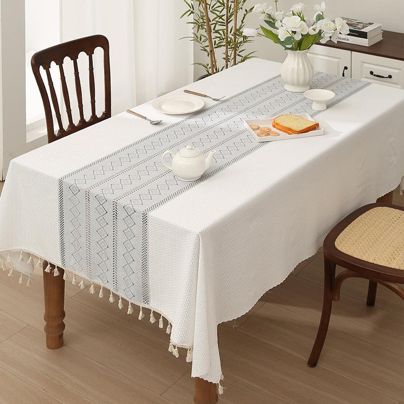 Tablecloth French Thickened Jacquard Lace Tablecloth Rectangular Household Dining Table Fabric Tablecloth