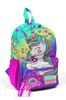 Рюкзак Mini Yuva лавандового цвета, водно-зеленый, с рисунком единорога, с двумя отделениями, 23529