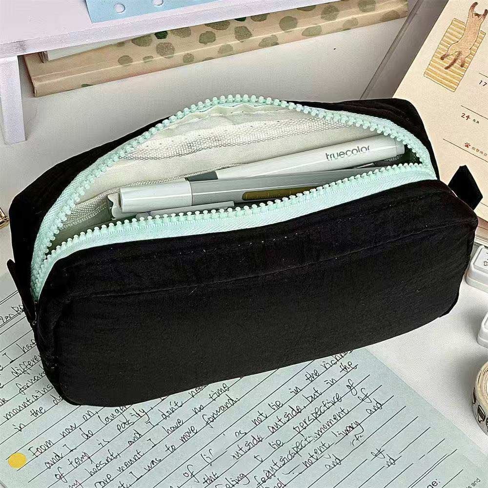 Large Capacity Pen Bag Zipper Design Stationery Organizer New Pencil Case Students