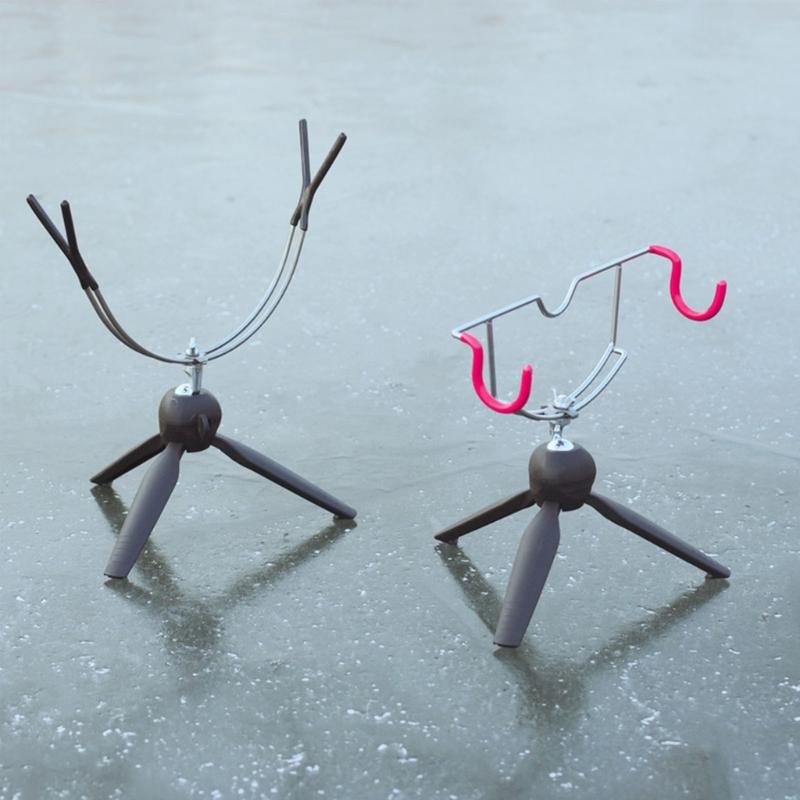 Портативные металлические удочки Вертикальная складная подставка для удочек для подледной рыбалки Инструмент для рыбалки для зимней и озерной рыбалки